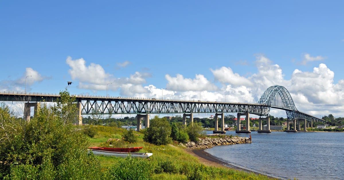 The Centennial Bridge, over the Miramichi River in Miramichi, New Brunswick